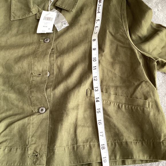 NWT Eileen Fisher crop linen jacket oversize size M - Picture 4 of 9